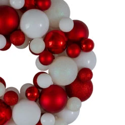 Red And White 3-Finish Shatterproof Ball Christmas Wreath, 13-Inch 7 Red And White 3-Finish Shatterproof Ball Christmas Wreath, 13-Inch -Christmas Decoration Store northlight sm91054 1updated 20114.1667569264
