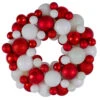 Red And White 3-Finish Shatterproof Ball Christmas Wreath, 13-Inch 1 Red And White 3-Finish Shatterproof Ball Christmas Wreath, 13-Inch -Christmas Decoration Store northlight sm91054updated 48440.1667569262