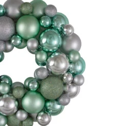 Silver And Seafoam Green 3-Finish Shatterproof Ball Christmas Wreath, 13-Inch 7 Silver And Seafoam Green 3-Finish Shatterproof Ball Christmas Wreath, 13-Inch -Christmas Decoration Store northlight sm91055 1updated 47778.1667578480