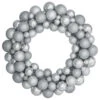 Silver Splendor 3-Finish Shatterproof Ball Christmas Wreath24" - Unlit 1 Silver Splendor 3-Finish Shatterproof Ball Christmas Wreath24" - Unlit -Christmas Decoration Store northlight sm91057 1updated 25312.1667490826