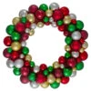 Traditional Colors 2-Finish Shatterproof Ball Christmas Wreath, 24-Inch 1 Traditional Colors 2-Finish Shatterproof Ball Christmas Wreath, 24-Inch -Christmas Decoration Store northlight sm91059 52929.1677518923