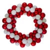 White And Red 3-Finish Shatterproof Ball Christmas Wreath - 24-Inch, Unlit 1 White And Red 3-Finish Shatterproof Ball Christmas Wreath - 24-Inch, Unlit -Christmas Decoration Store northlight sm91061 10310.1667578480