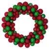 Red And Green 3-Finish Shatterproof Ball Christmas Wreath - 24-Inch, Unlit 1 Red And Green 3-Finish Shatterproof Ball Christmas Wreath - 24-Inch, Unlit -Christmas Decoration Store northlight sm91063 1updated 70448.1675793207