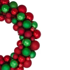 Red And Green 3-Finish Shatterproof Ball Christmas Wreath - 24-Inch, Unlit 8 Red And Green 3-Finish Shatterproof Ball Christmas Wreath - 24-Inch, Unlit -Christmas Decoration Store northlight sm91063 2updated 21628.1675793208