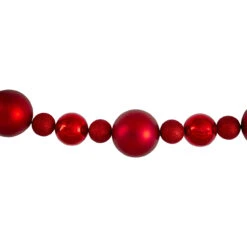 6' Red Shatterproof Ball Artificial Christmas Garland - Unlit -Christmas Decoration Store northlight sm91067 1 48022.1667575259