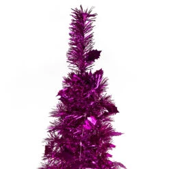 6' Pink Tinsel Pop-Up Artificial Christmas Tree, Unlit -Christmas Decoration Store northlight sm92149 3 17289.1667530301
