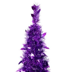 4' Purple Tinsel Pop-Up Artificial Christmas Tree, Unlit 12 4' Purple Tinsel Pop-Up Artificial Christmas Tree, Unlit -Christmas Decoration Store northlight sm92151 3 00749.1667530286
