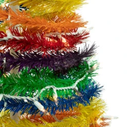 6' Pre-Lit Rainbow Tinsel Pop-Up Artificial Christmas Tree, Clear Lights 11 6' Pre-Lit Rainbow Tinsel Pop-Up Artificial Christmas Tree, Clear Lights -Christmas Decoration Store northlight sm92175 3 60888.1667530312