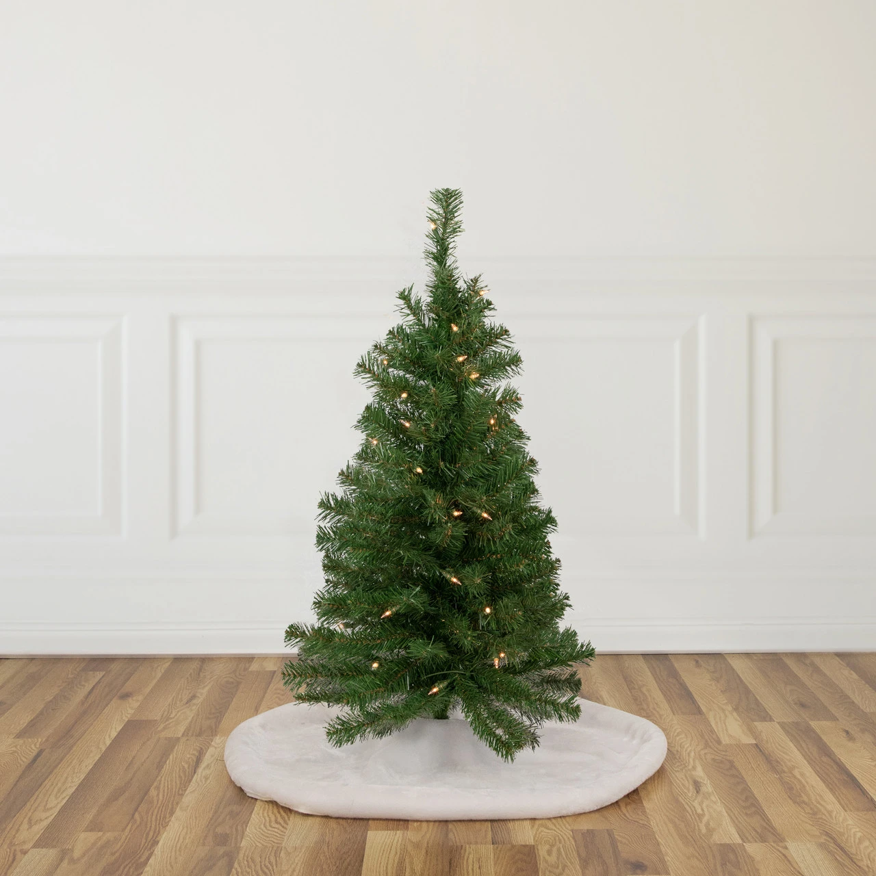 3' Pre-Lit Oakridge Noble Fir Artificial Christmas Tree, Clear Lights 4 3' Pre-Lit Oakridge Noble Fir Artificial Christmas Tree, Clear Lights - Image 2