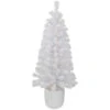 3.5' Pre-Lit Potted Flocked Winter Pine White Tinsel Artificial Christmas Tree, Clear Lights 2 3.5' Pre-Lit Potted Flocked Winter Pine White Tinsel Artificial Christmas Tree, Clear Lights -Christmas Decoration Store northlight sm92900 1 35174.1667535805