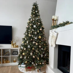 10' Pre-Lit Slim Granville Fraser Fir Artificial Christmas Tree, Clear Lights