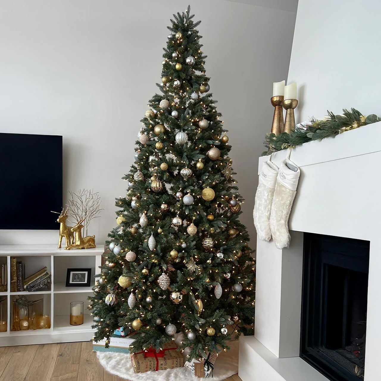 10' Pre-Lit Slim Granville Fraser Fir Artificial Christmas Tree, Clear Lights 3 10' Pre-Lit Slim Granville Fraser Fir Artificial Christmas Tree, Clear Lights