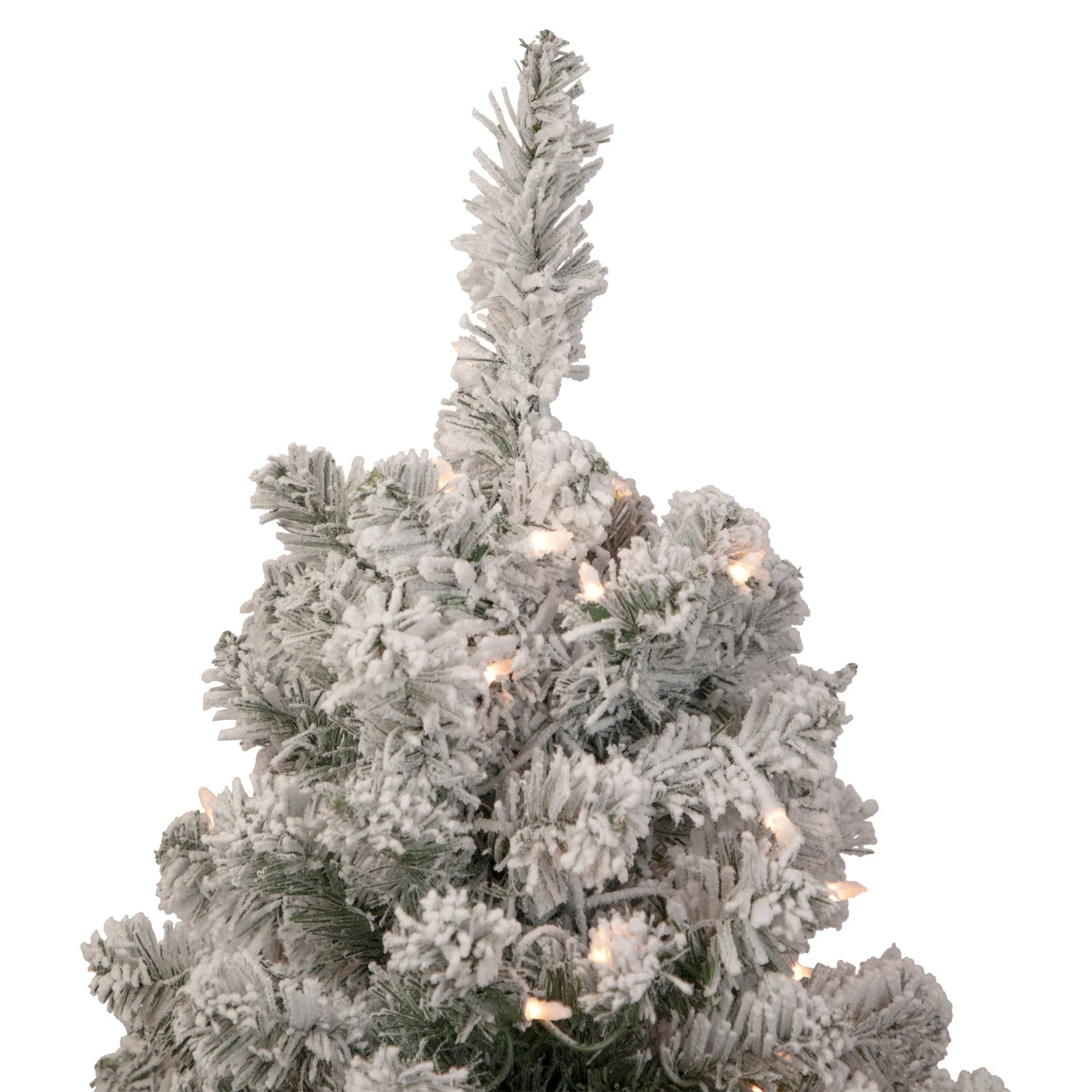 3' Pre-Lit Heavily Flocked Madison Pine Medium Artificial Christmas Tree, Clear Lights 5 3' Pre-Lit Heavily Flocked Madison Pine Medium Artificial Christmas Tree, Clear Lights - Image 3