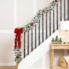 9' X 10" Flocked Madison Pine Artificial Christmas Garland, Unlit 2 9' X 10" Flocked Madison Pine Artificial Christmas Garland, Unlit -Christmas Decoration Store northlight sm92920 1 38829.1667535810