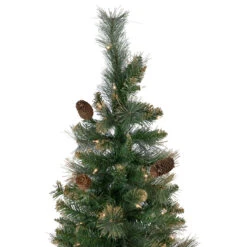 7' Pre-Lit Yorkshire Pine Pencil Artificial Christmas Tree, Clear Lights 13 7' Pre-Lit Yorkshire Pine Pencil Artificial Christmas Tree, Clear Lights -Christmas Decoration Store northlight sm92923 2 23546.1667530203