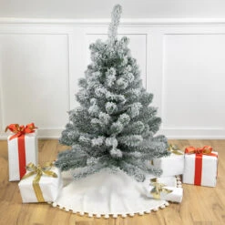 3' Heavily Flocked Madison Pine Medium Artificial Christmas Tree, Unlit