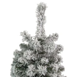 4.5' Flocked Madison Pine Artificial Christmas Tree, Unlit 10 4.5' Flocked Madison Pine Artificial Christmas Tree, Unlit -Christmas Decoration Store northlight sm92929 3 39778.1667490910