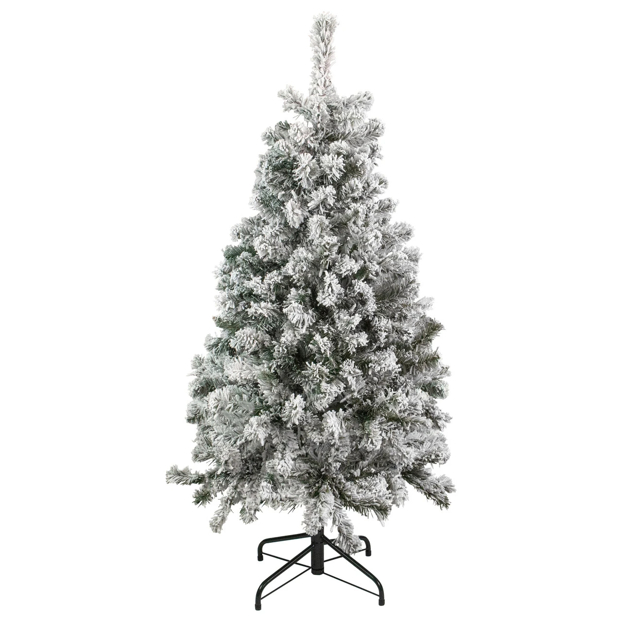 4.5' Flocked Madison Pine Artificial Christmas Tree, Unlit 4 4.5' Flocked Madison Pine Artificial Christmas Tree, Unlit - Image 2