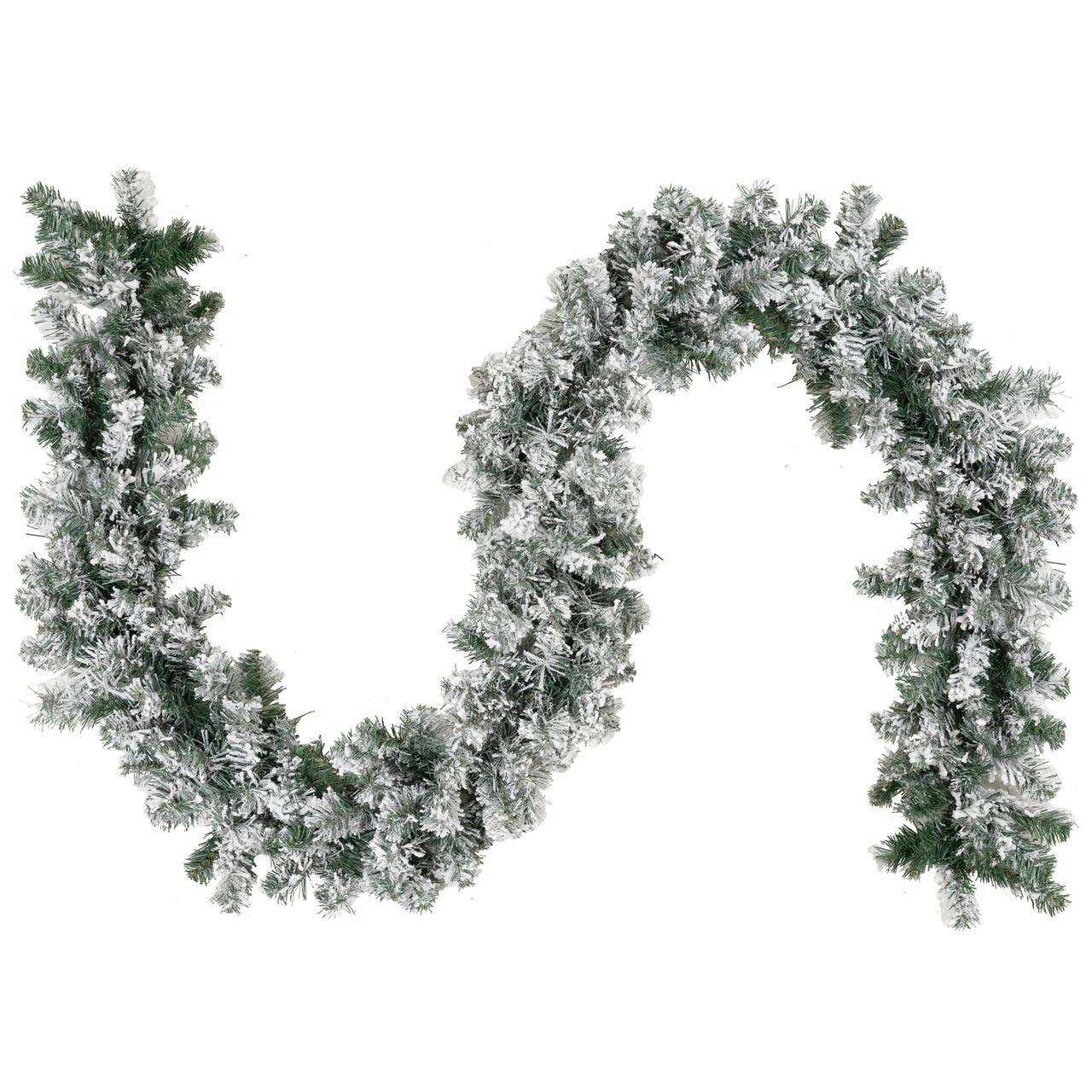 9' X 10" Flocked Madison Pine Artificial Christmas Garland, Unlit 4 9' X 10" Flocked Madison Pine Artificial Christmas Garland, Unlit - Image 2