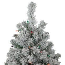 4.5' Pre-Lit Flocked Madison Pine Artificial Christmas Tree, Multi Lights 13 4.5' Pre-Lit Flocked Madison Pine Artificial Christmas Tree, Multi Lights -Christmas Decoration Store northlight sm92930 3 90902.1667535814