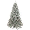 6.5' Pre-Lit Flocked Madison Pine Artificial Christmas Tree, Multi Lights -Christmas Decoration Store northlight sm92932 1 23722.1667487925