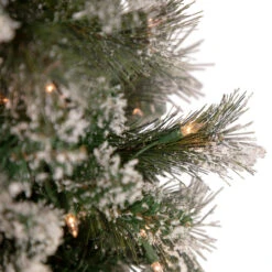 7.5' Pre-lit Snow Valley Pine Artificial Christmas Tree, Clear Lights 11 7.5' Pre-lit Snow Valley Pine Artificial Christmas Tree, Clear Lights -Christmas Decoration Store northlight sm92938 4 53813.1667530157