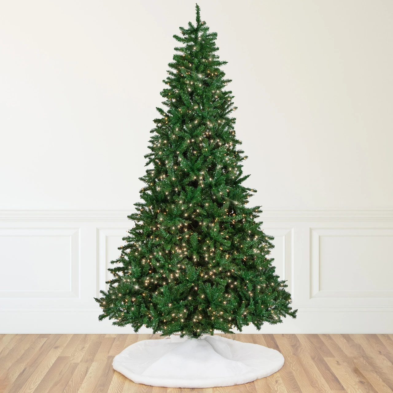 9' Pre-Lit Twin Falls Pine Artificial Christmas Tree, Clear Lights 3 9' Pre-Lit Twin Falls Pine Artificial Christmas Tree, Clear Lights