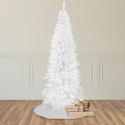 6.5' White Georgian Pine Slim Artificial Christmas Tree, Unlit 9 6.5' White Georgian Pine Slim Artificial Christmas Tree, Unlit -Christmas Decoration Store northlight sm92972 style 31278.1667487929