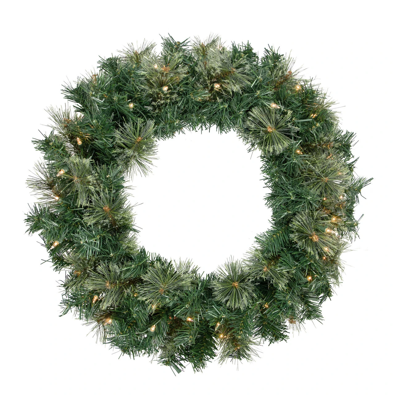 Pre-Lit Oregon Cashmere Pine Artificial Christmas Wreath, 24-Inch, Clear Lights 3 Pre-Lit Oregon Cashmere Pine Artificial Christmas Wreath, 24-Inch, Clear Lights