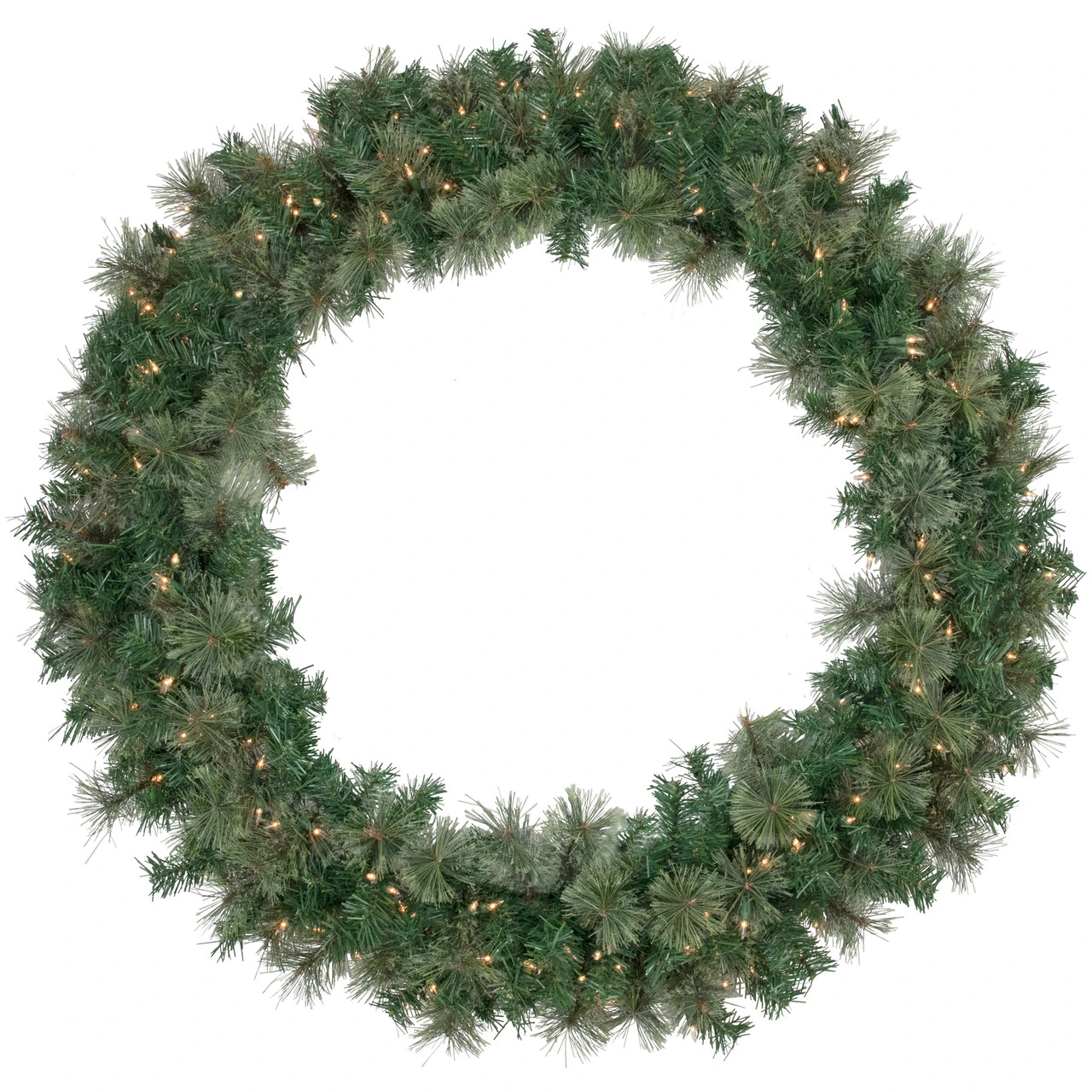 Pre-Lit Oregon Cashmere Pine Artificial Christmas Wreath, 48-Inch, Clear Lights 3 Pre-Lit Oregon Cashmere Pine Artificial Christmas Wreath, 48-Inch, Clear Lights