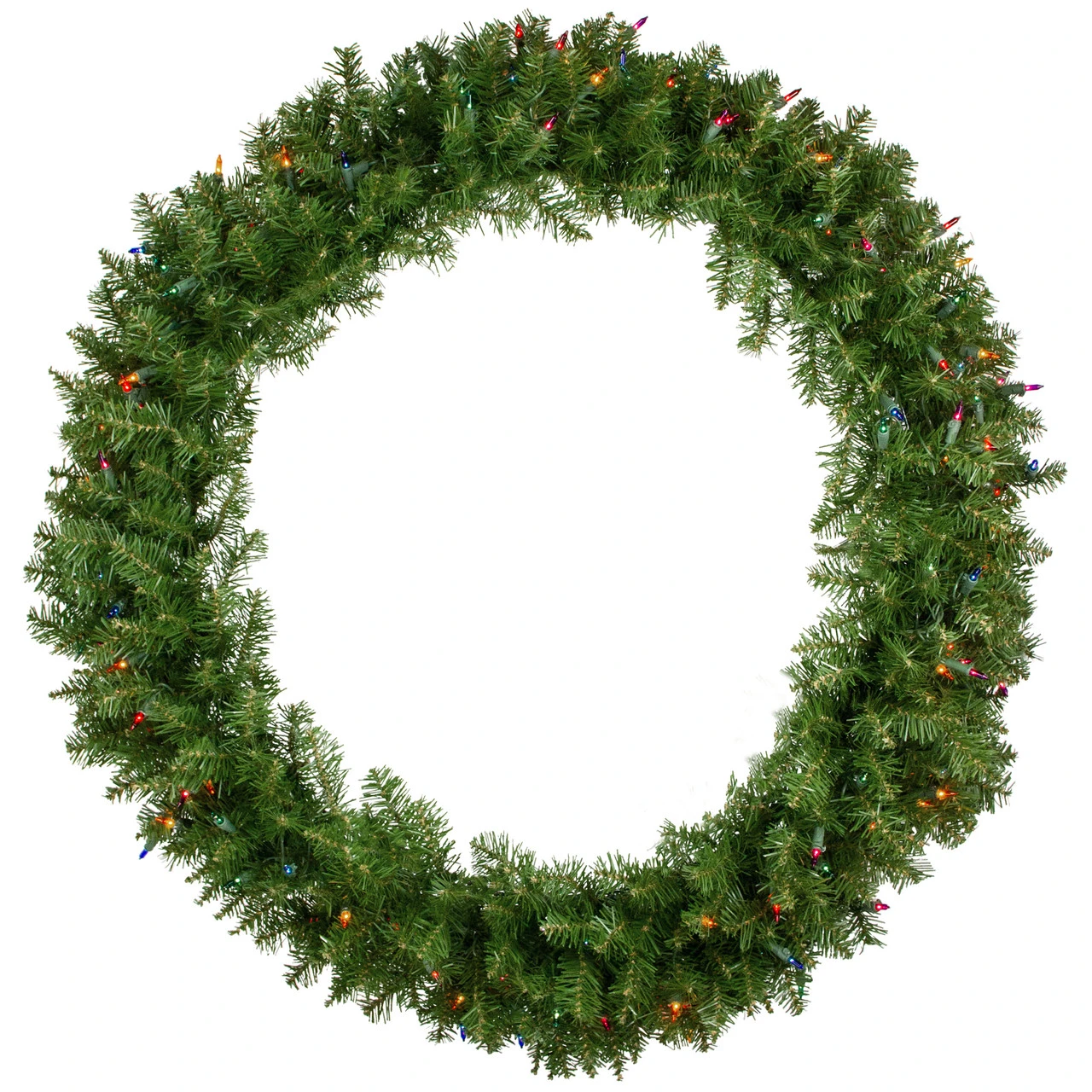 Pre-Lit Rockwood Pine Artificial Christmas Wreath, 36-Inch, Multi Lights 3 Pre-Lit Rockwood Pine Artificial Christmas Wreath, 36-Inch, Multi Lights
