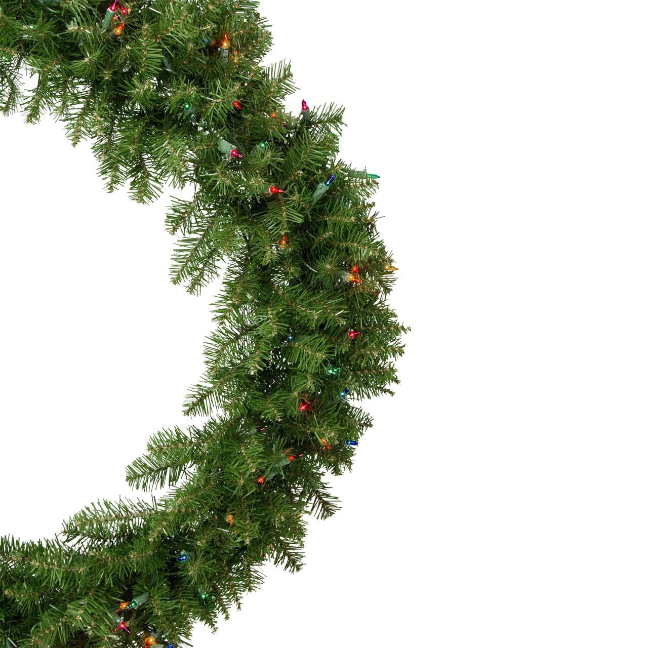 Pre-Lit Rockwood Pine Artificial Christmas Wreath, 36-Inch, Multi Lights 5 Pre-Lit Rockwood Pine Artificial Christmas Wreath, 36-Inch, Multi Lights - Image 3