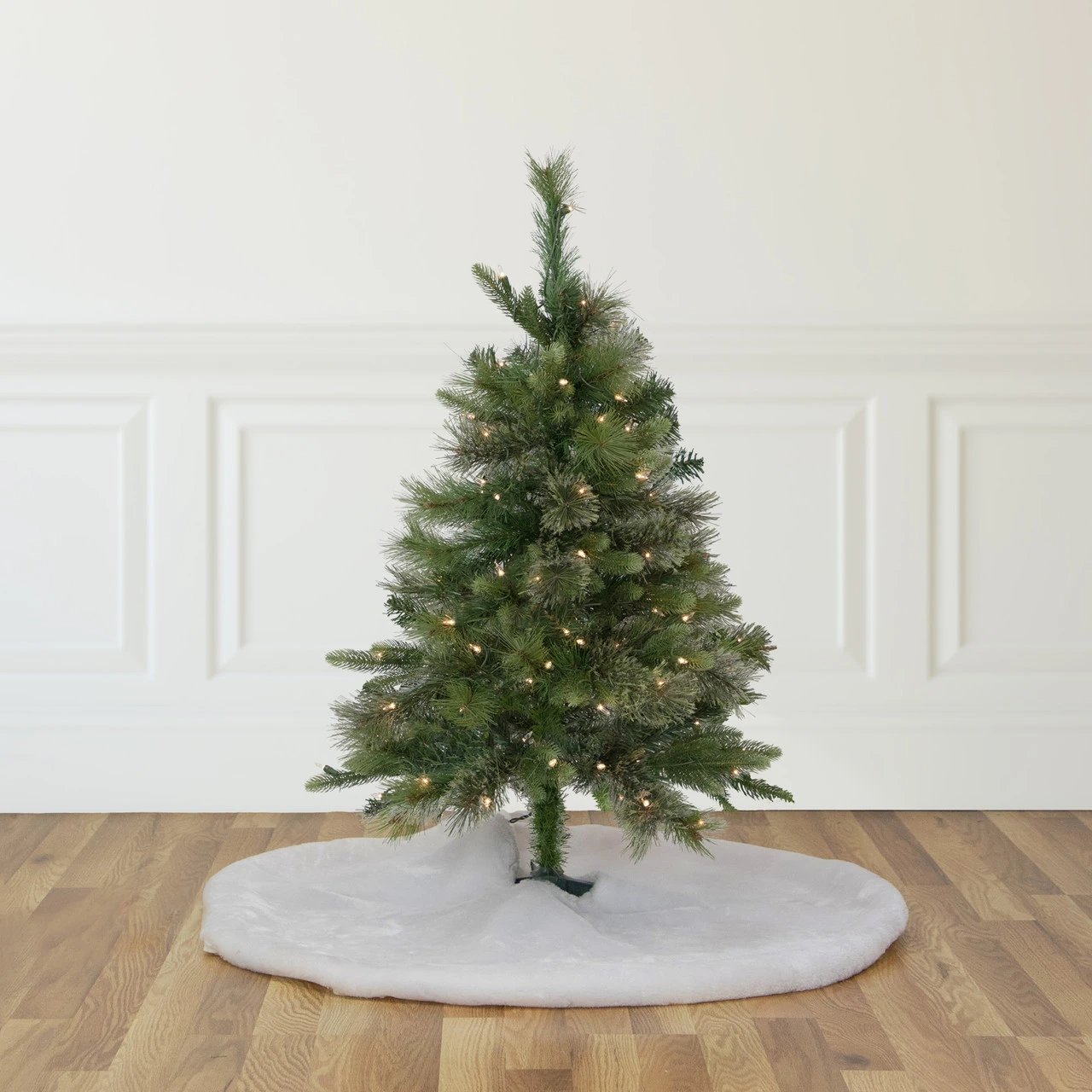 3' Pre-Lit Kingston Cashmere Pine Full Artificial Christmas Tree, Clear Lights 4 3' Pre-Lit Kingston Cashmere Pine Full Artificial Christmas Tree, Clear Lights - Image 2