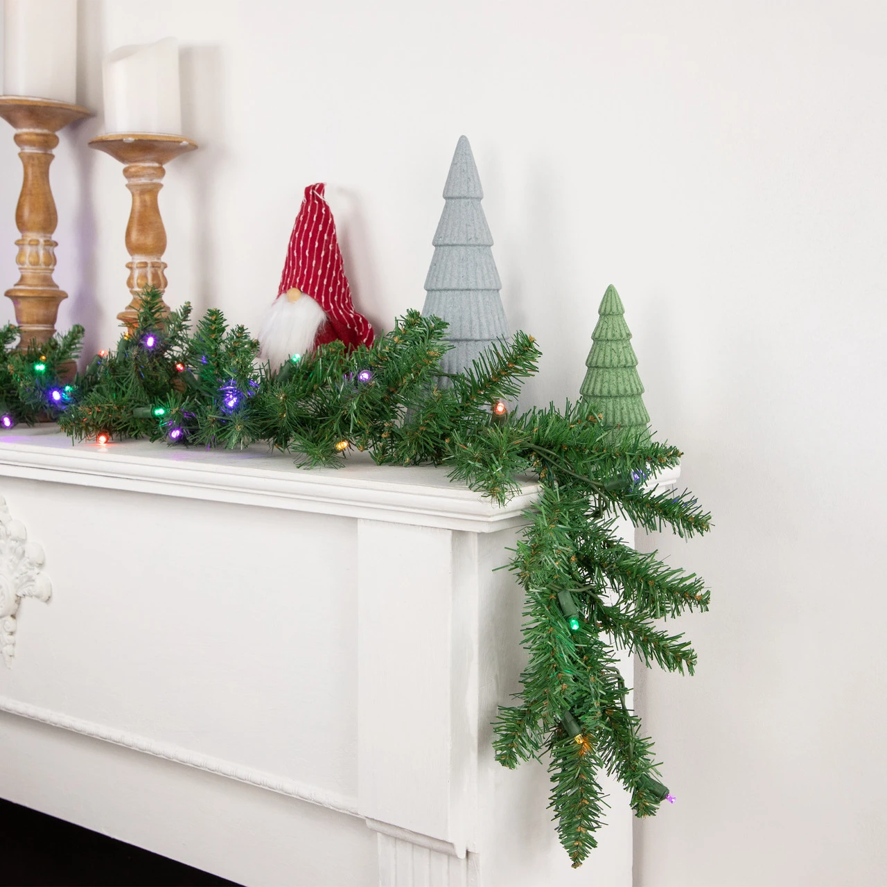 9' X 12" Pre-Lit Winona Fir Artificial Christmas Garland, Multi LED Lights 4 9' X 12" Pre-Lit Winona Fir Artificial Christmas Garland, Multi LED Lights - Image 2