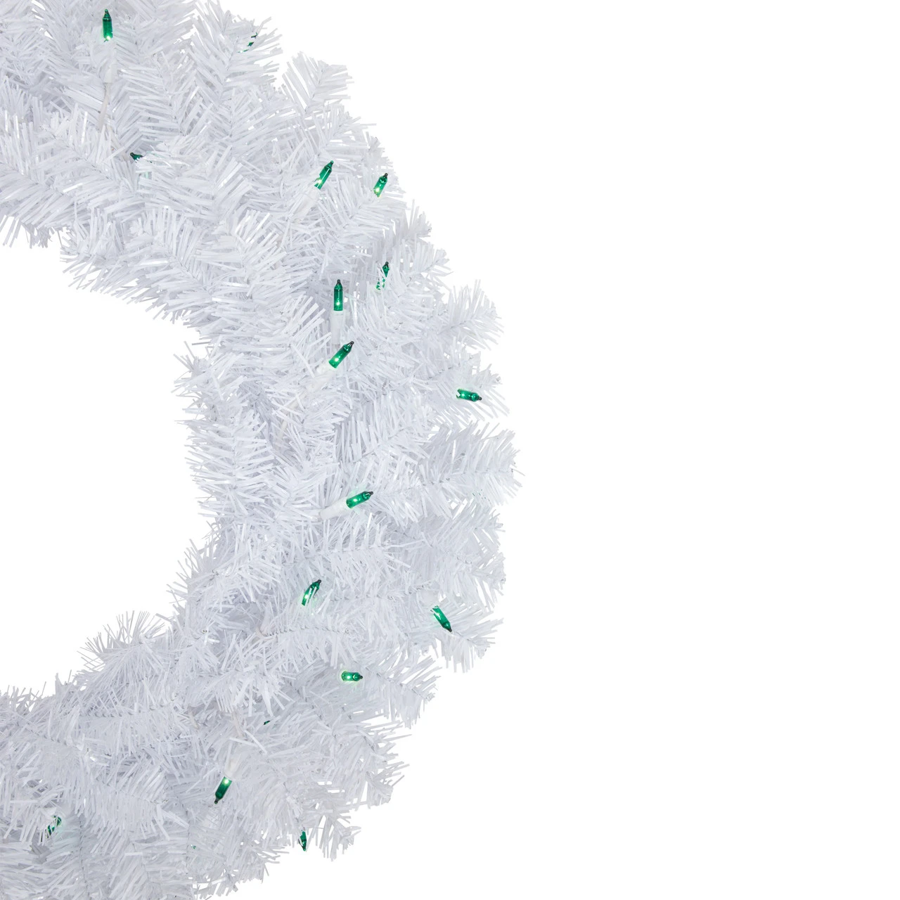 Pre-Lit Woodbury White Pine Artificial Christmas Wreath, 24-Inch, Green Lights 6 Pre-Lit Woodbury White Pine Artificial Christmas Wreath, 24-Inch, Green Lights - Image 4