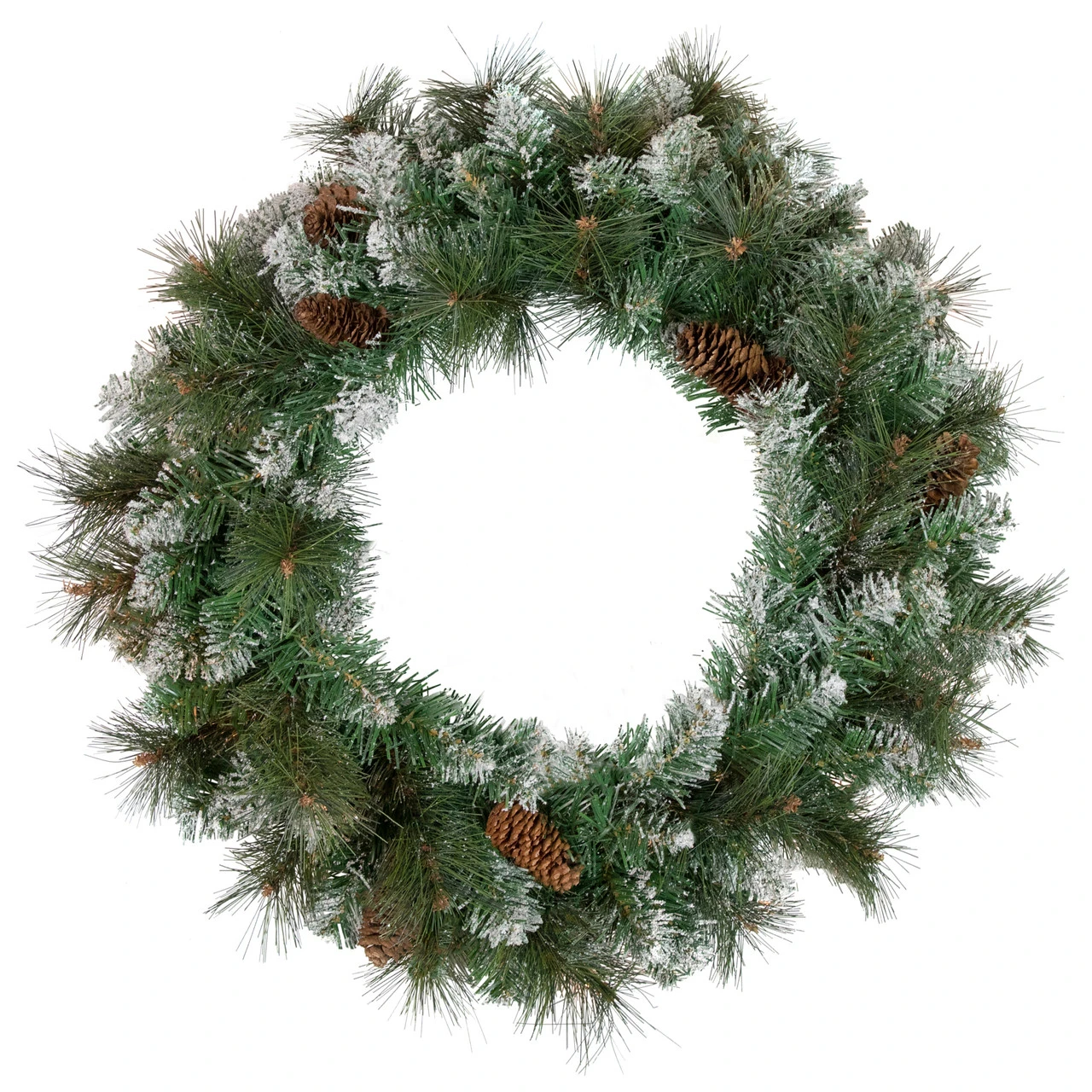 Snow Valley Pine Artificial Christmas Wreath, 24-Inch, Unlit 3 Snow Valley Pine Artificial Christmas Wreath, 24-Inch, Unlit