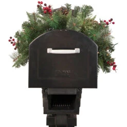 36" Pre-lit Decorated Pine Cone And Berries Artificial Christmas Mailbox Swag -Christmas Decoration Store northlight sm93375 2 81473.1667530102