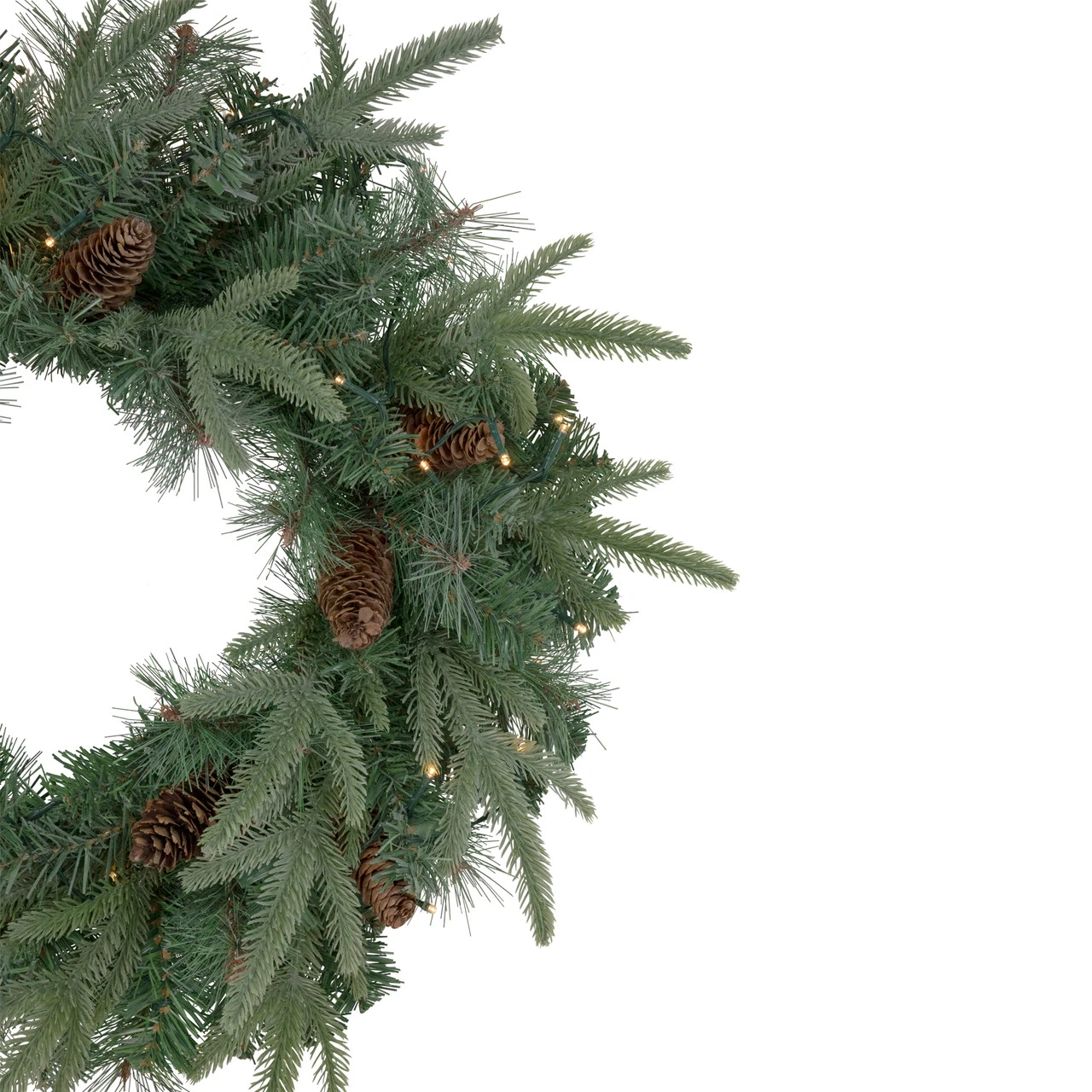 24" Pre-Lit Artificial Mixed Pine And Pine Cone Christmas Wreath 6 24" Pre-Lit Artificial Mixed Pine And Pine Cone Christmas Wreath - Image 4