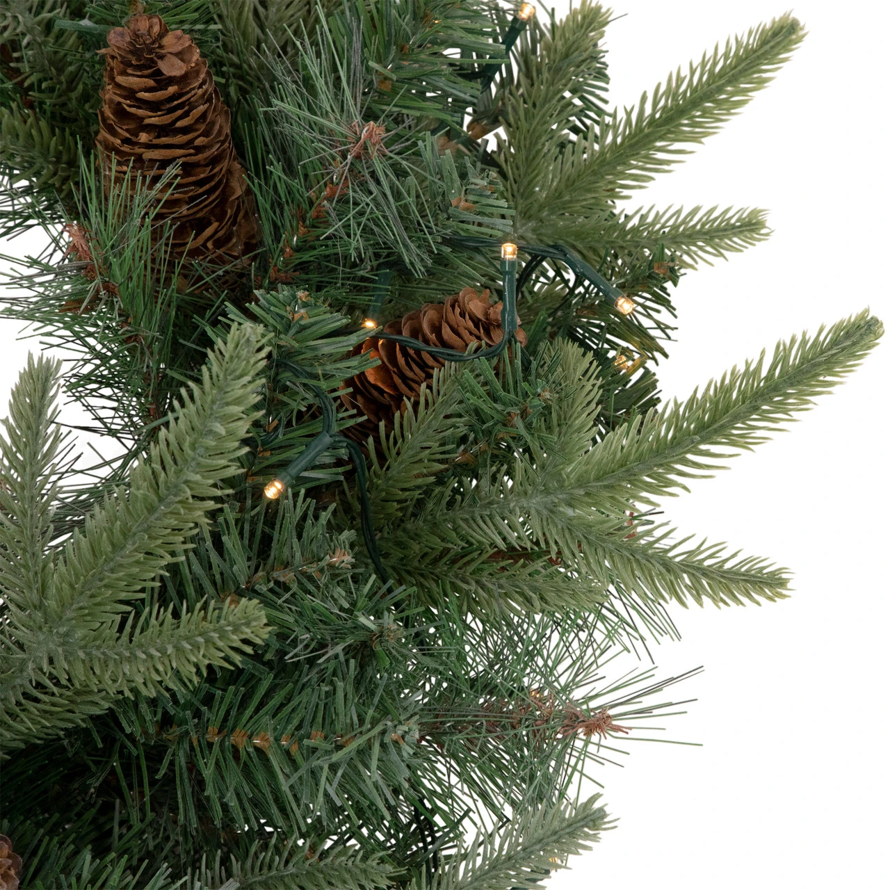 24" Pre-Lit Artificial Mixed Pine And Pine Cone Christmas Wreath 5 24" Pre-Lit Artificial Mixed Pine And Pine Cone Christmas Wreath - Image 3