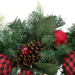 6' Green Pine Artificial Christmas Garland With Plaid Ornaments And Bows -Christmas Decoration Store northlight sm94096 2 10171.1667530828