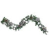 6' Frosted Pine Artificial Christmas Garland With Striped Bows And Ornaments 1 6' Frosted Pine Artificial Christmas Garland With Striped Bows And Ornaments -Christmas Decoration Store northlight sm94103 1 71474.1667530840