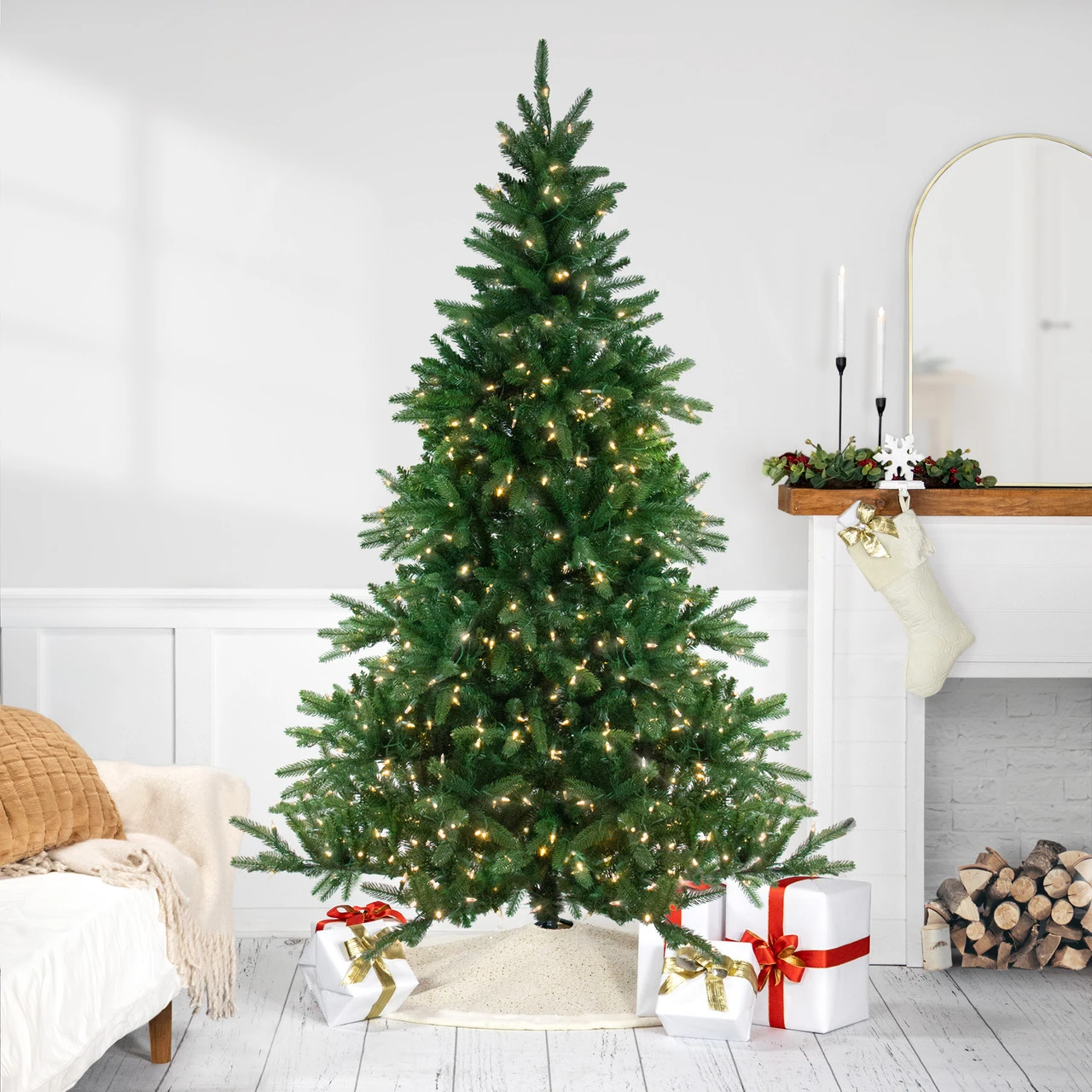 7.5' Pre-Lit Full Instant Connect Noble Fir Artificial Christmas Tree - Dual LED Lights 3 7.5' Pre-Lit Full Instant Connect Noble Fir Artificial Christmas Tree - Dual LED Lights