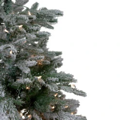 4.5' Pre-Lit Flocked Whistler Noble Fir Artificial Christmas Tree, Clear Lights -Christmas Decoration Store northlight sp15024 1 14653.1684883545