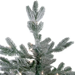 4.5' Pre-Lit Flocked Whistler Noble Fir Artificial Christmas Tree, Clear Lights -Christmas Decoration Store northlight sp15024 2 32999.1684883545