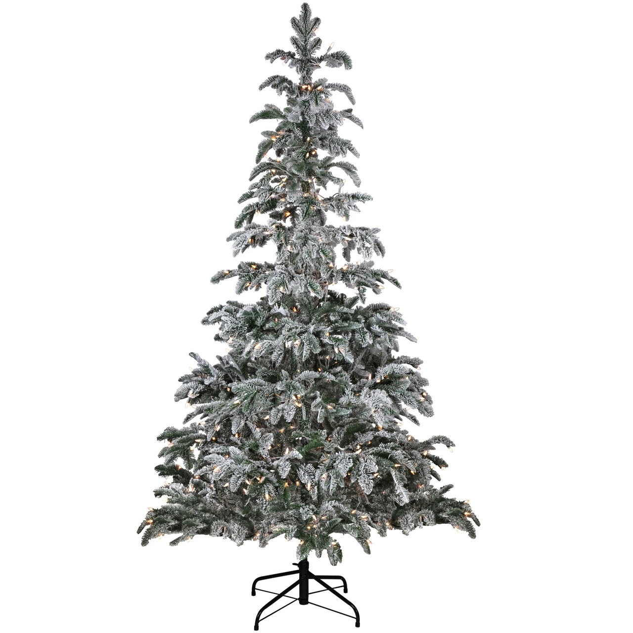 6.5' Pre-Lit Full Flocked Whistler Noble Fir Artificial Christmas Tree - Clear Lights 4 6.5' Pre-Lit Full Flocked Whistler Noble Fir Artificial Christmas Tree - Clear Lights - Image 2