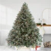 9' Pre-Lit Green Flocked Jasper Balsam Fir Artificial Christmas Tree - Clear Lights 2 9' Pre-Lit Green Flocked Jasper Balsam Fir Artificial Christmas Tree - Clear Lights -Christmas Decoration Store northlight sp15029 1 50227.1683050411
