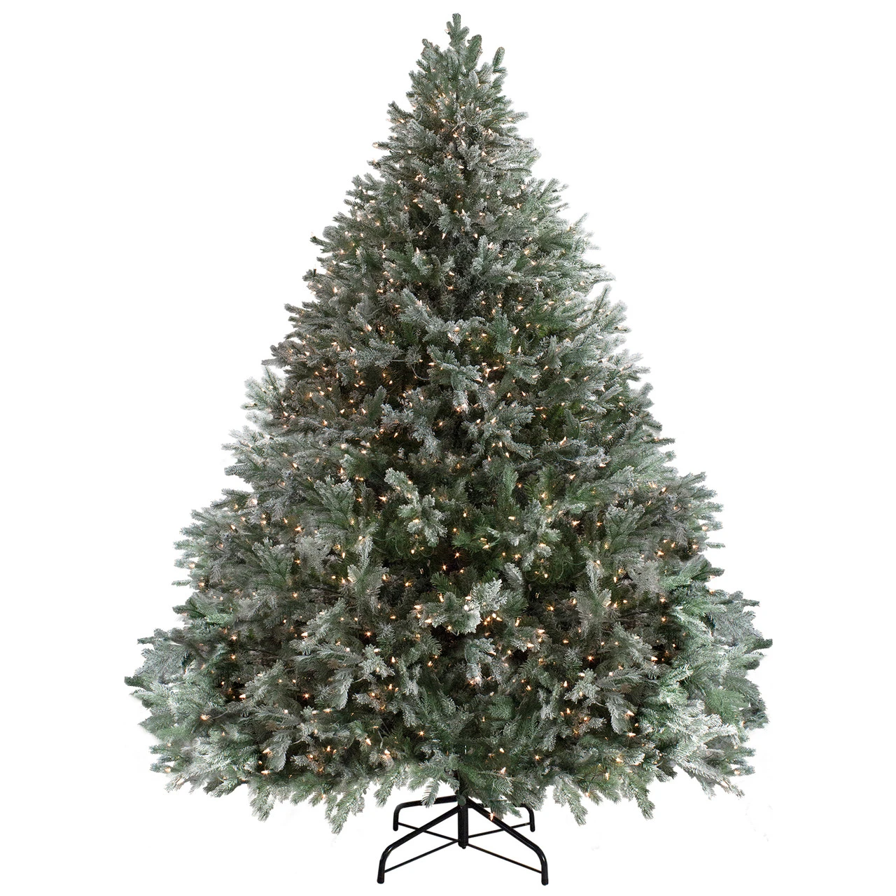 9' Pre-Lit Green Flocked Jasper Balsam Fir Artificial Christmas Tree - Clear Lights 4 9' Pre-Lit Green Flocked Jasper Balsam Fir Artificial Christmas Tree - Clear Lights - Image 2