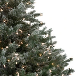 9' Pre-Lit Green Flocked Jasper Balsam Fir Artificial Christmas Tree - Clear Lights 12 9' Pre-Lit Green Flocked Jasper Balsam Fir Artificial Christmas Tree - Clear Lights -Christmas Decoration Store northlight sp15029 4 09519.1683050412