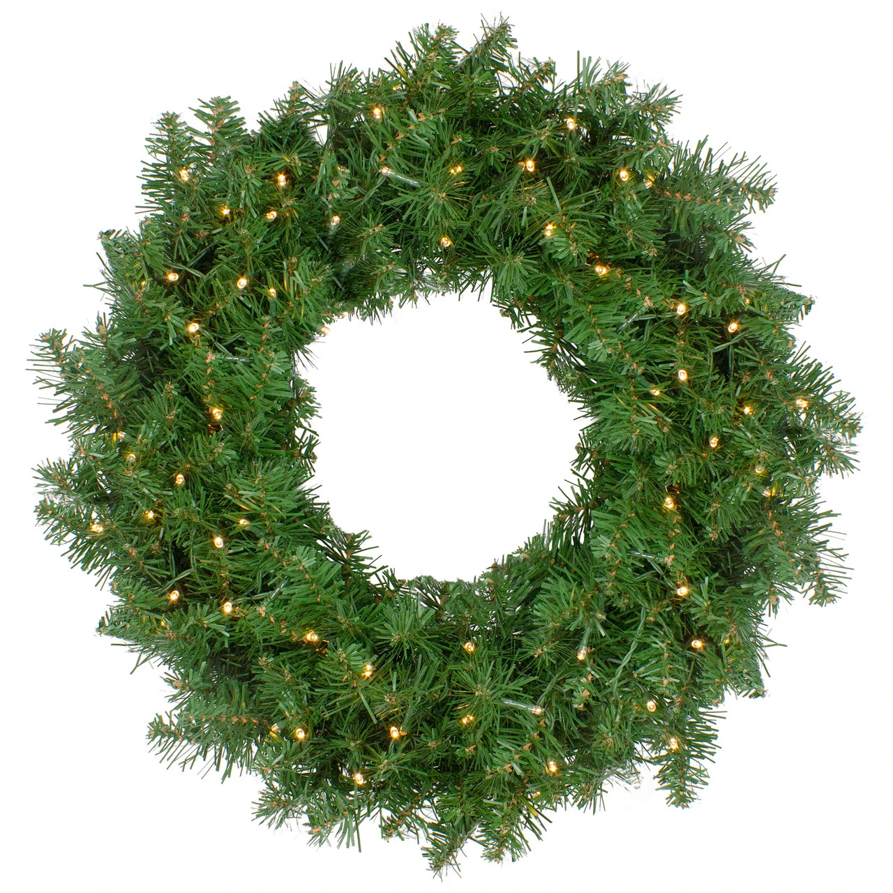 Pre-Lit Whitmire Pine Artificial Christmas Wreath - 24-Inch, Warm White LED Lights 4 Pre-Lit Whitmire Pine Artificial Christmas Wreath - 24-Inch, Warm White LED Lights - Image 2