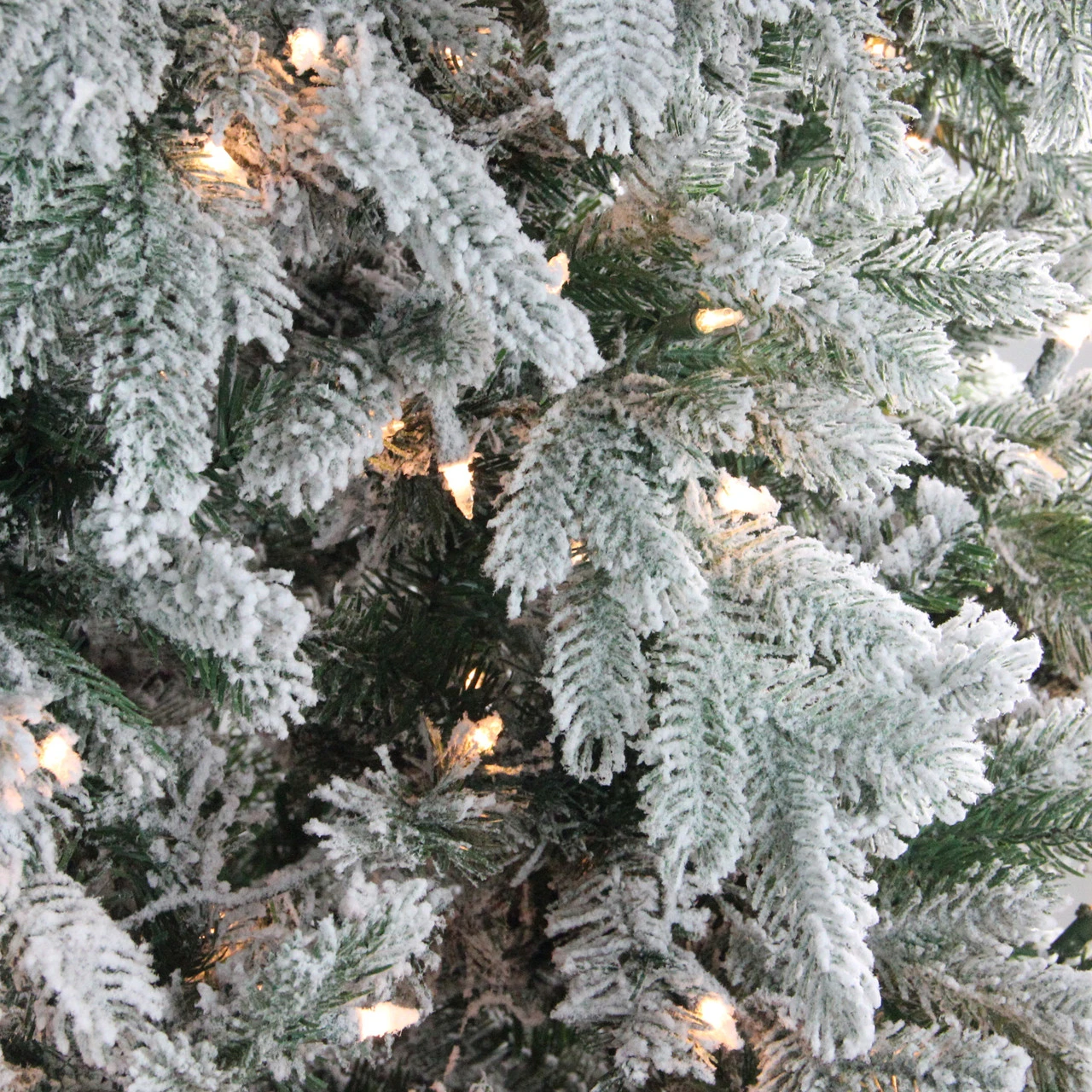 9' Pre-Lit Full Frosted Butte Fir Artificial Christmas Tree - Clear Lights 5 9' Pre-Lit Full Frosted Butte Fir Artificial Christmas Tree - Clear Lights - Image 3